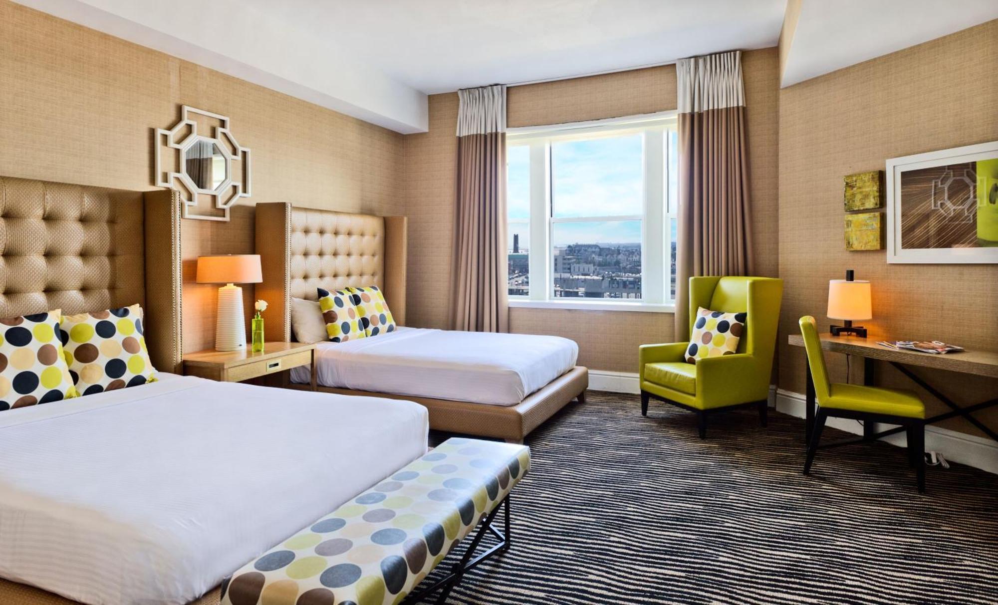 Deluxe Queen Room with Two Queens Beds - Partial Ocean View