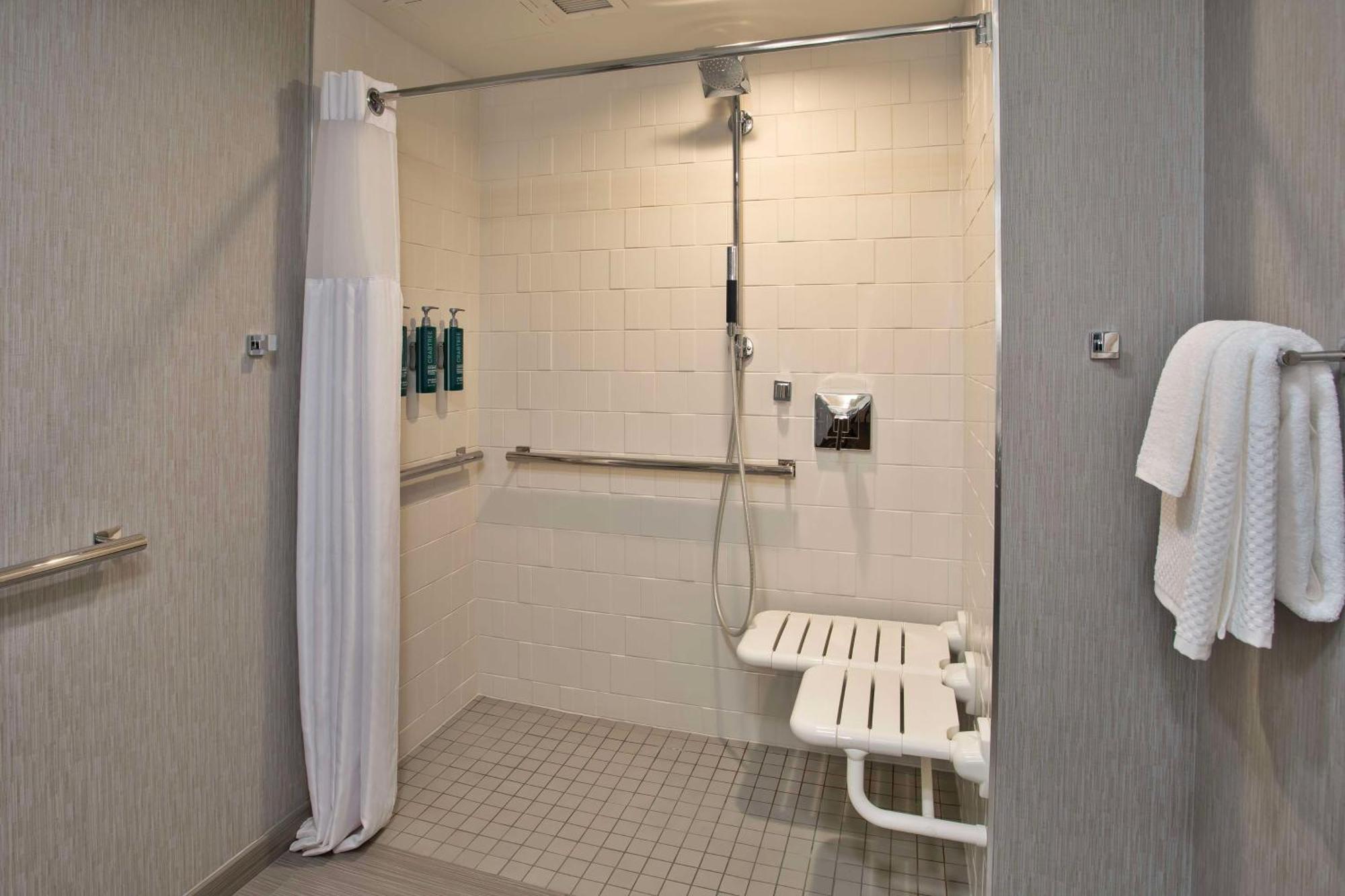Double Room with Two Double Beds and Roll-in Shower - Mobility Access