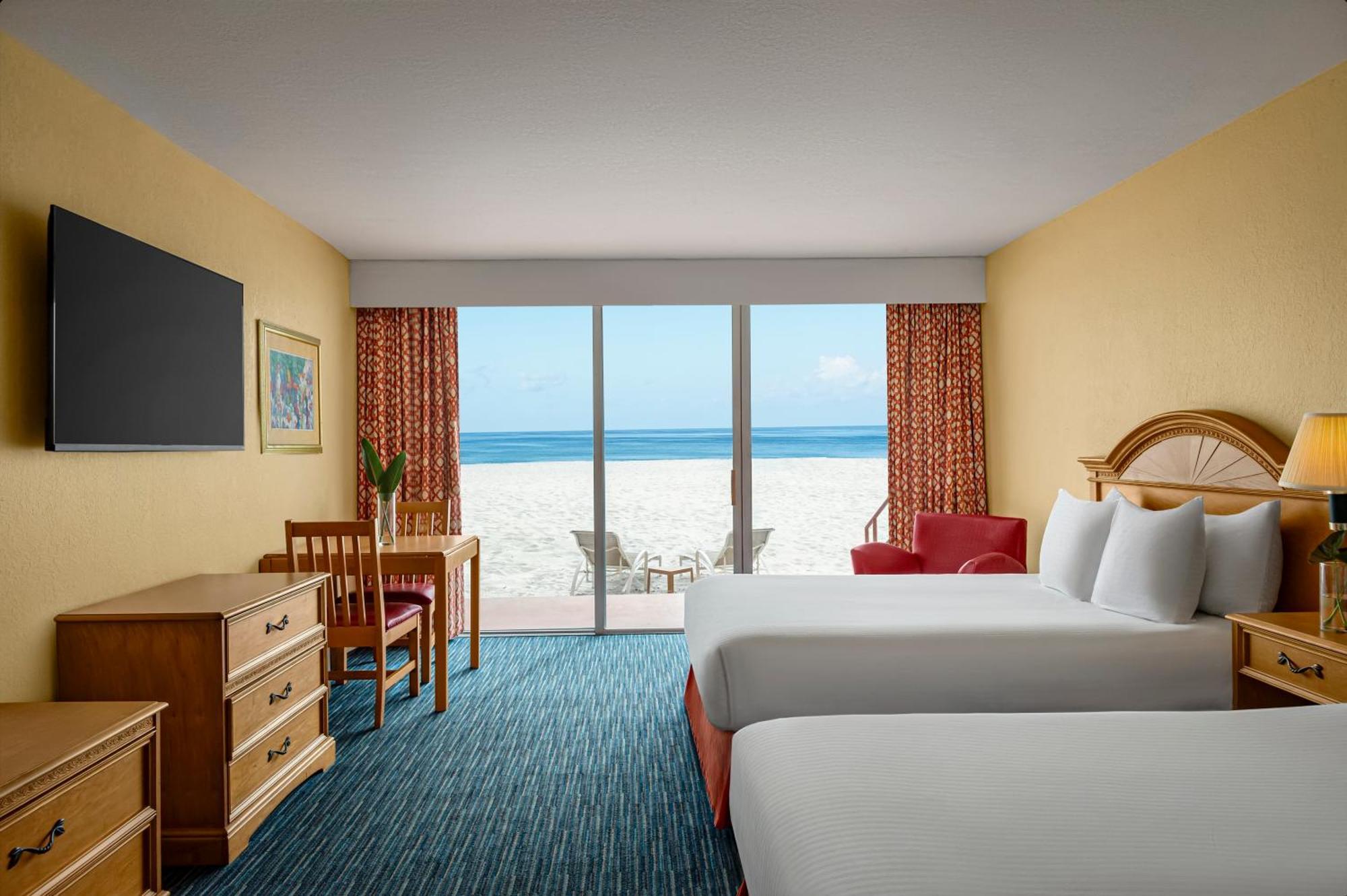 Beachfront Queen Room with Two Queen Beds with Patio