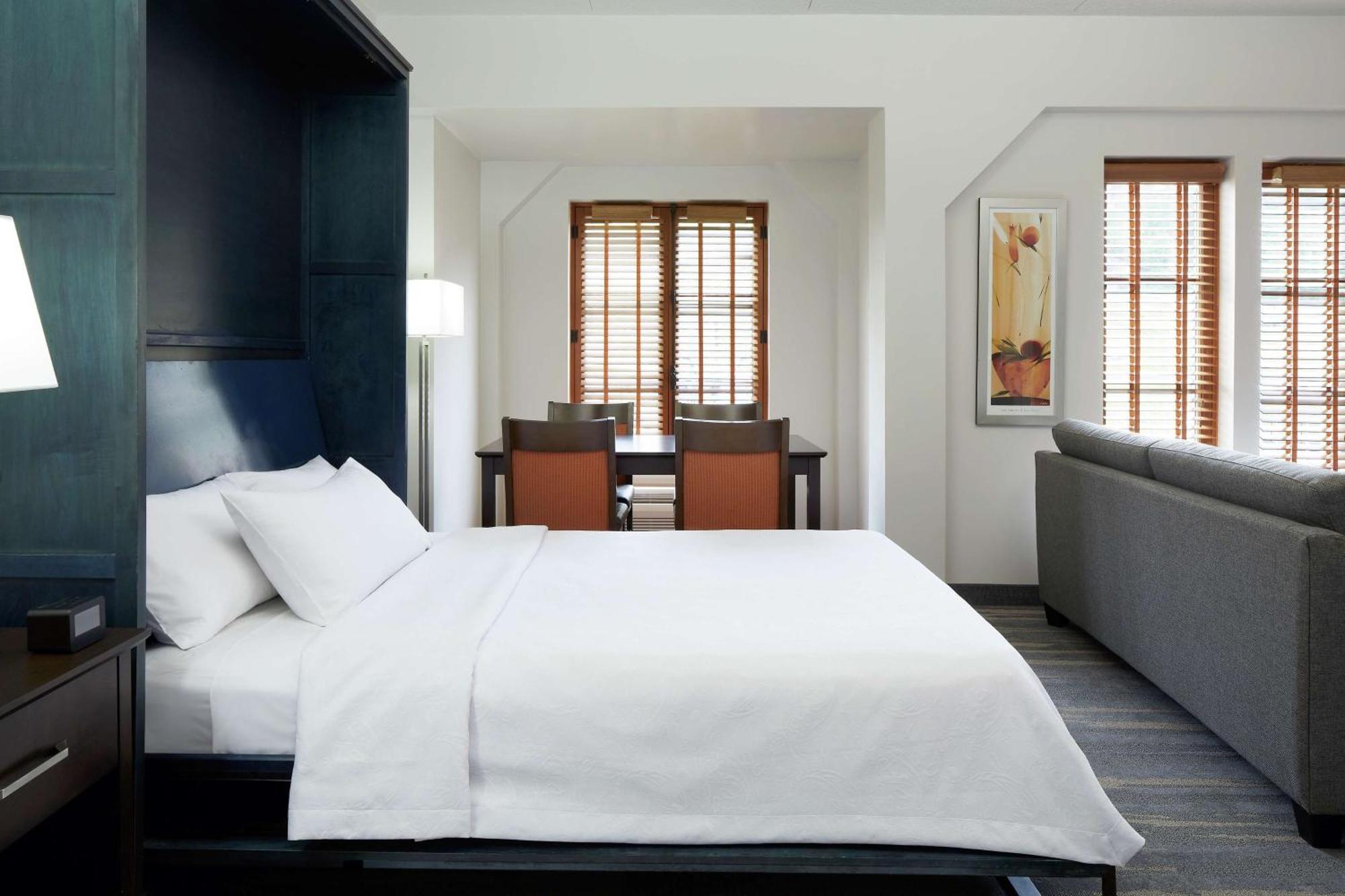 Murphy-Style Queen Bed Studio with fireplace