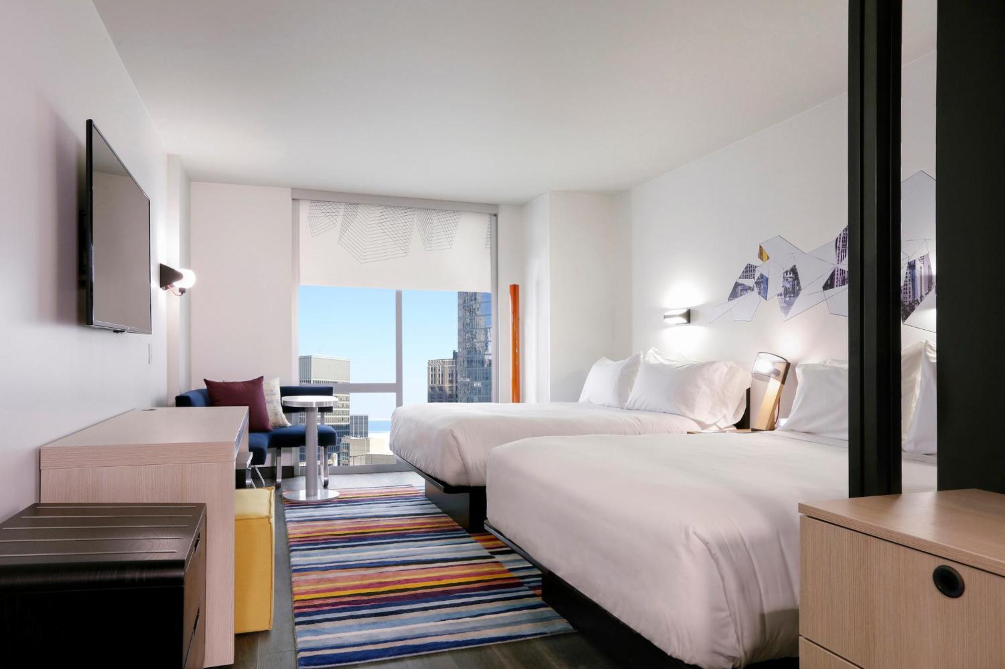 Queen Room with Two Queen Beds with City View