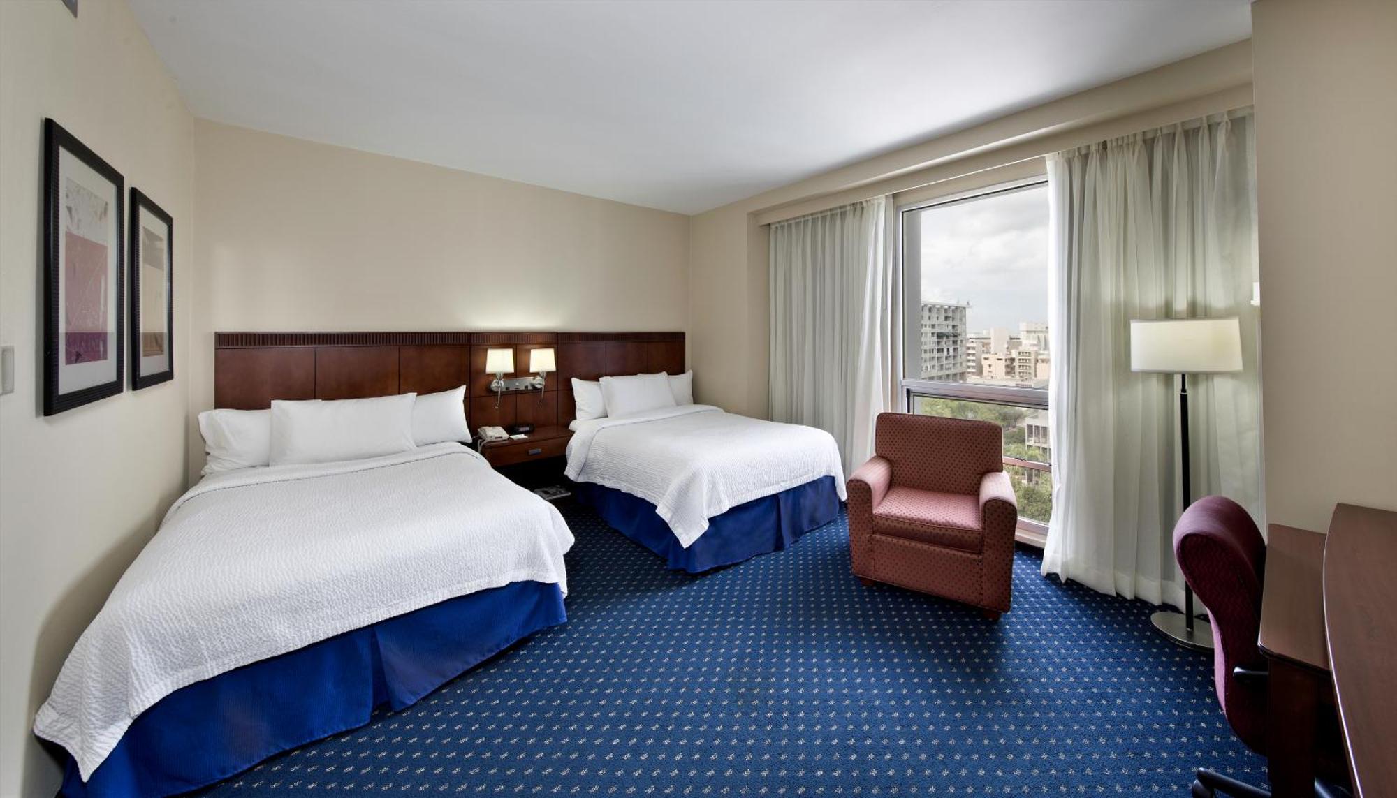 Double Room with Two Double Beds and Adapted Tub - Mobility Accessible