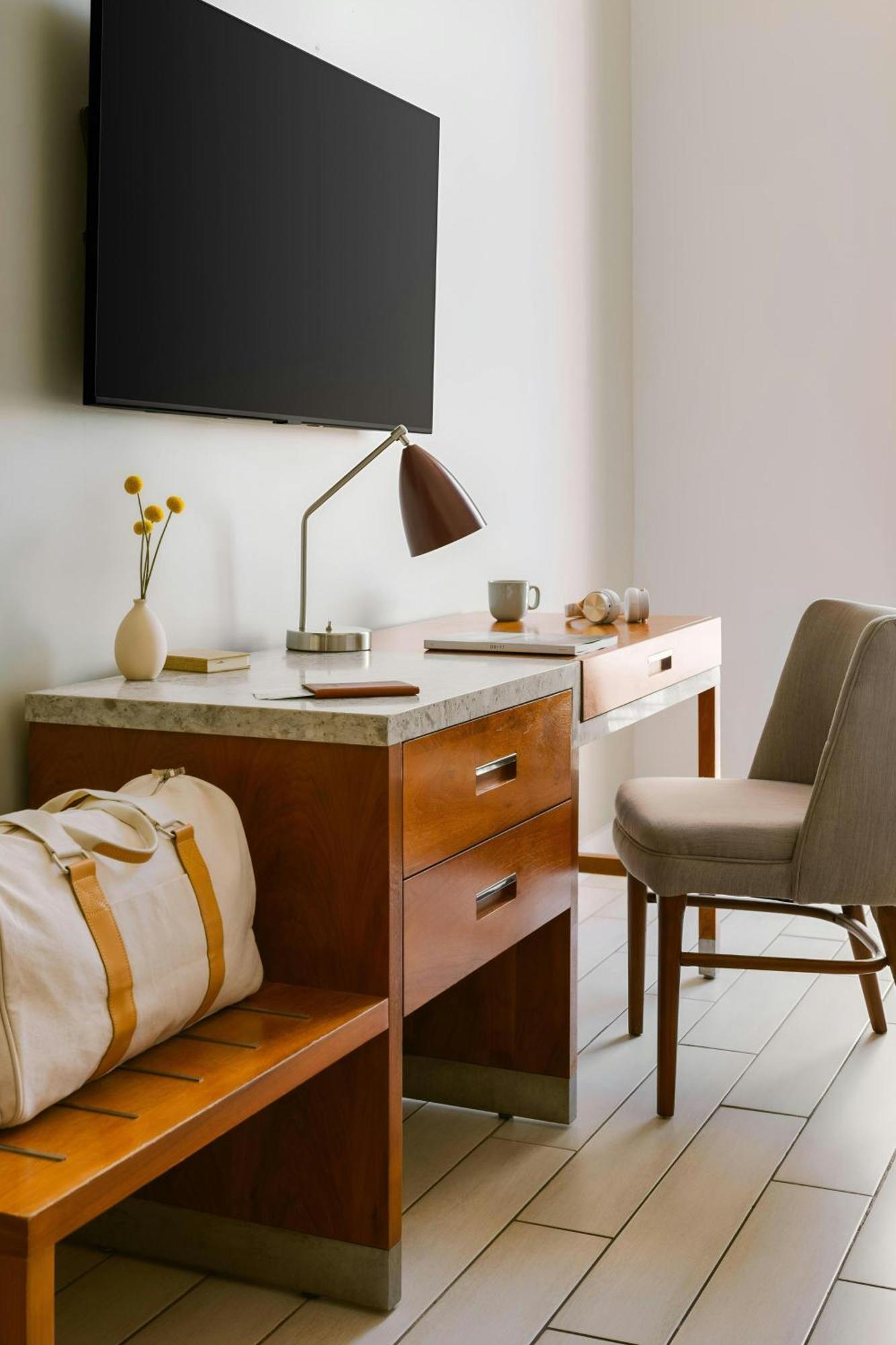 King Room with Balcony - Mobility and Hearing Accessible with Roll-in Shower