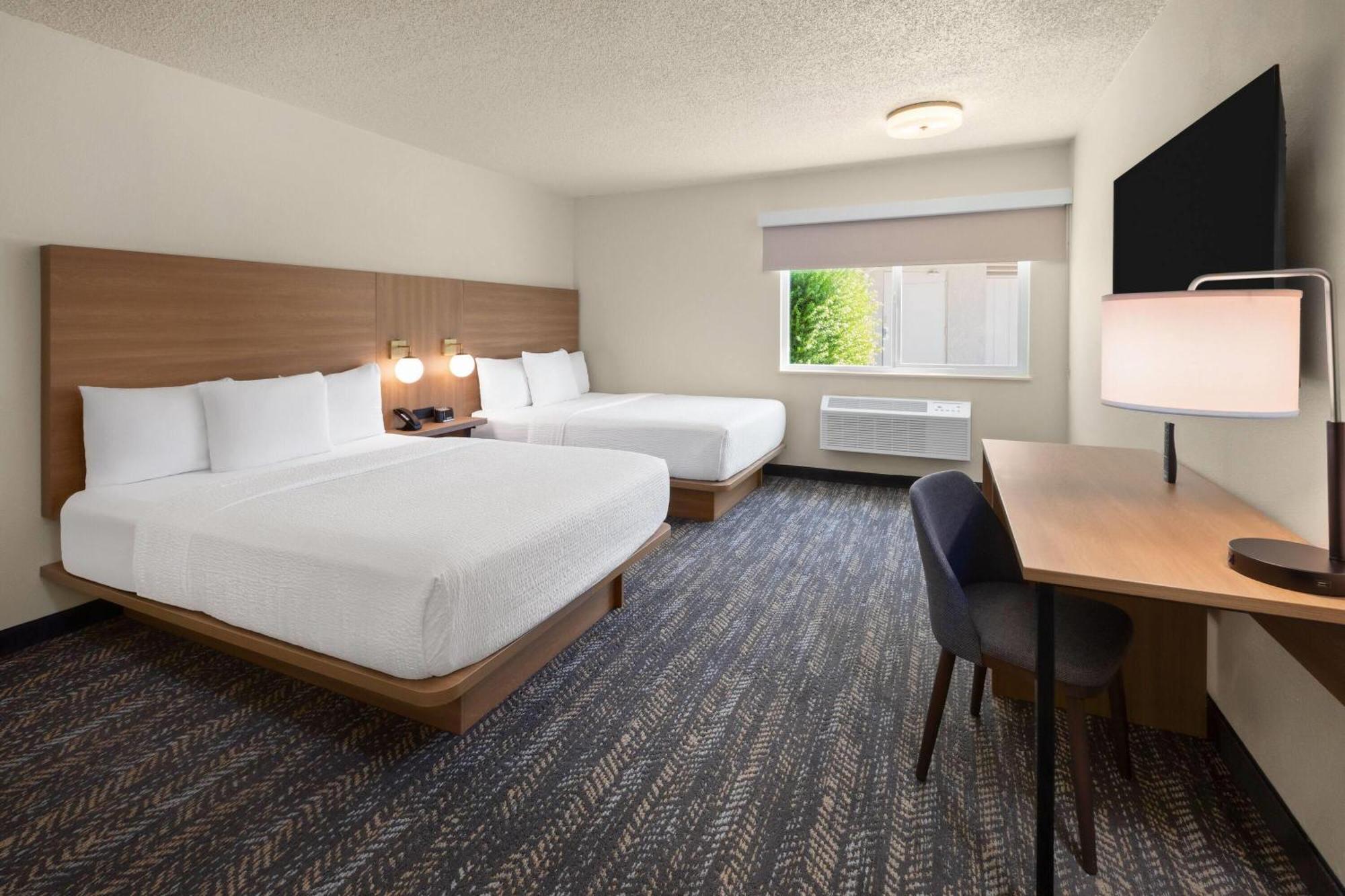 Queen Room with Two Queen Beds, Mobility Access and Roll-In shower, Non-Smoking