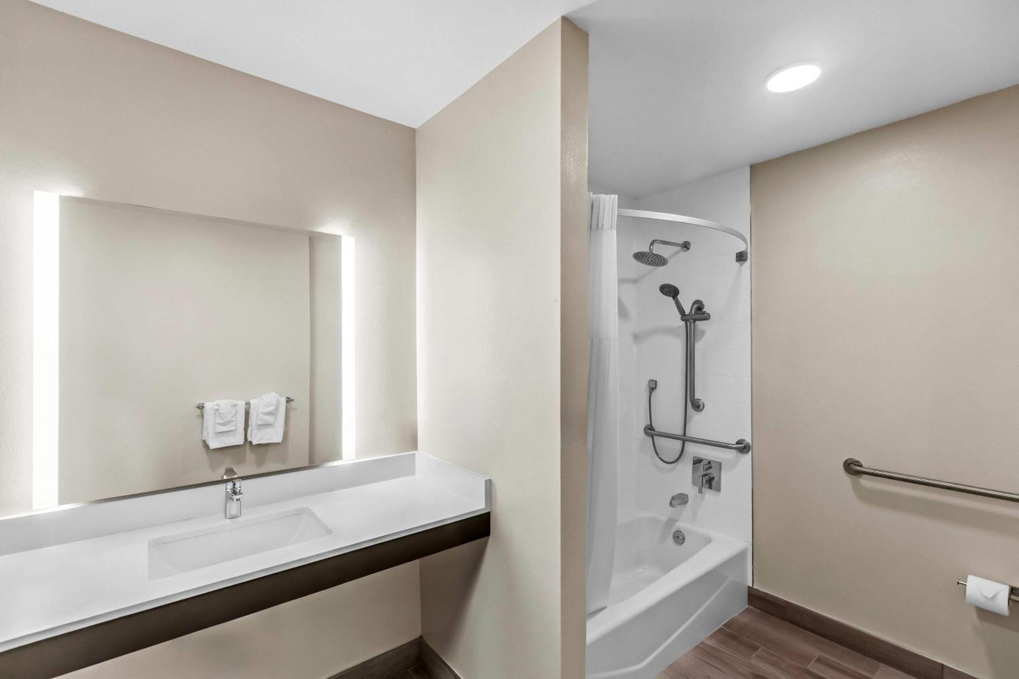 Room with Two Double Beds and Mobility/Hearing Access - Bathtub with Grab Bars - Non-Smoking