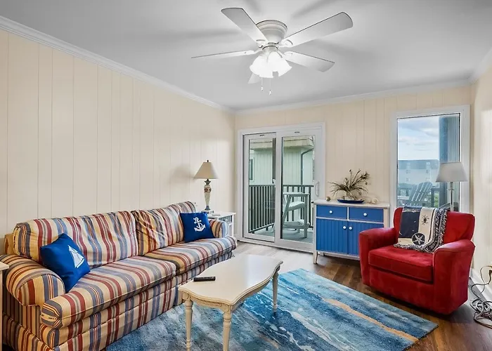 Cheery Coastal Condo With Balcony, Ac, W/D, 2 Pools, Grills, & Beach Access Atlantic Beach