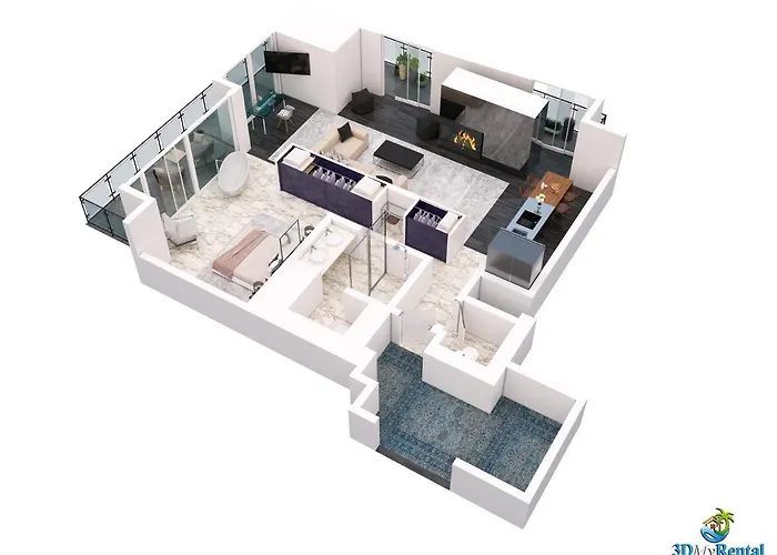 Vegas Palms High 52Nd Fl. 1Bdr Corner Penthouse 1220Sqft Aparthotel Las Vegas