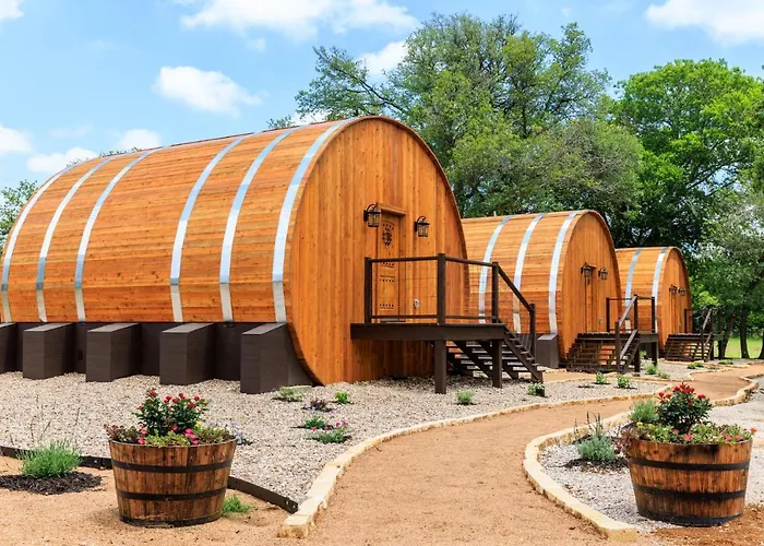 Unique Tempranillo Wine Barrel Cabin Fredericksburg