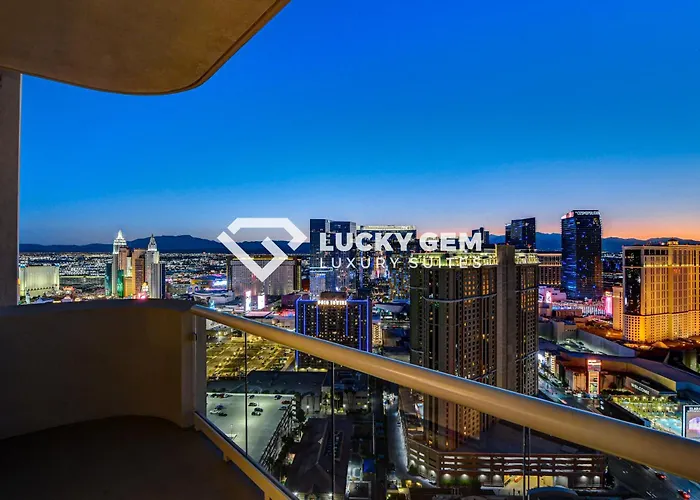 Lucky Gem Penthouse & Luxury Suites At Mgm Signature Resort, Balcony Strip View 3505 Las Vegas